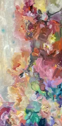 Fleurs abstraites aux couleurs vives