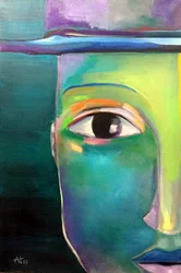 Regard abstrait et éclatant