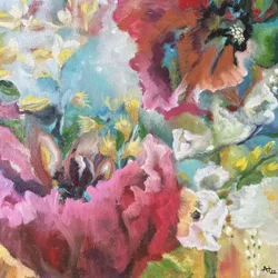Abstrait floral éclatant