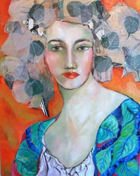 La femme aux feuilles éclatantes
