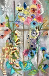 Des fleurs éclatantes aux fenêtres
