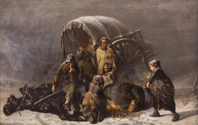La halte forcée, 1855 (huile sur toile)
