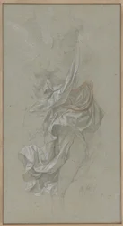Étude de draperie pour Un Ange assistant Dieu le Père, dans Le Paradis Perdu