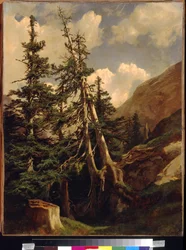 Forêts dans les montagnes par Alexandre Calame (1810-1864)