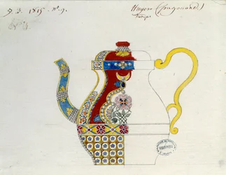 Théière turque. Dessin d