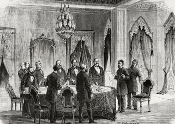 Conférence de Constantinople, décembre 1876, gravure, Turquie