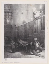 Une chute dans les escaliers, 1834-35