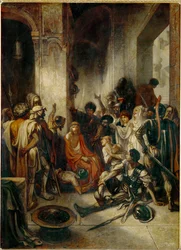 Le Christ au pretoire (painting on canvas)