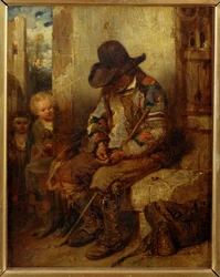 Mendiant comptant sa recette - A beggar counting his take ...