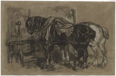 Deux chevaux de trait