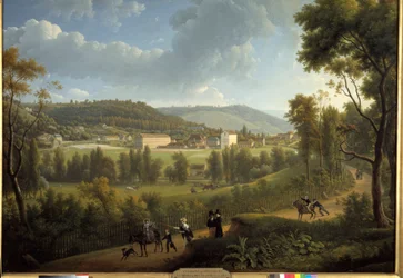 Vue du village de Jouy-en-Josas avec l