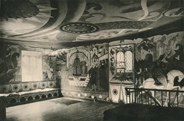 Décorations dans une salle, vers 1927