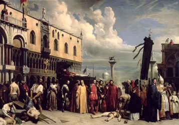 Honneurs funéraires rendus à Titien mort à Venise lors de la peste de 1576, 1832