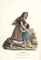 Ballerine Mlle Marie Cheza en Jenny dans le ballet-pantomime Jenny de Jean-Louis Aumer, Panorama Dramatique