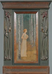 Une femme qui passe (peinture sur toile)