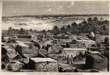 Vue des terrasses de Touggourt (Oued Rir)