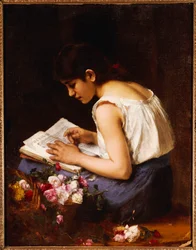 Une fille lisant