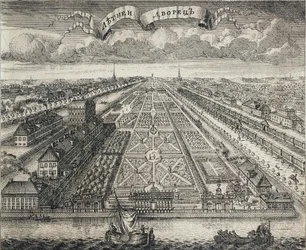 Vue des jardins d