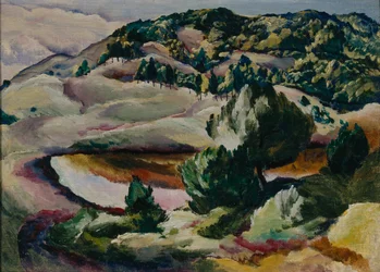Korolkovskiye Dachas. Étang dans les collines, 1918