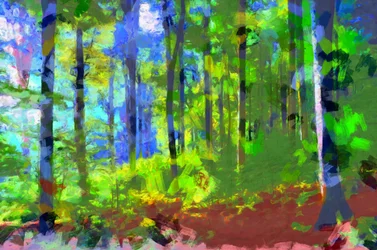 Matin,Forêt,2020,(mixed media)