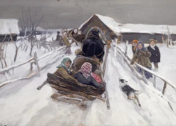 Balade en traîneau pendant le carnaval. 1910