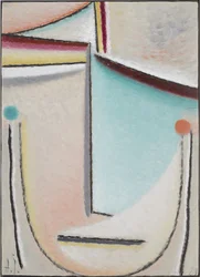 Tête abstraite : rose-bleu clair, 1929