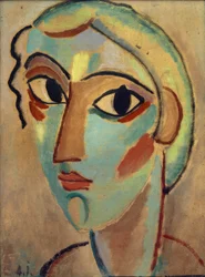 Tête mystique : Tête de fille (profil)