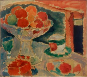 Still Life with Fruit Bowl, Bohemian Glass and Empire Cup (Nature morte avec coupe à fruits, verre de Bohême et tasse Empire)