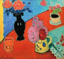 Nature morte avec vase et cruche