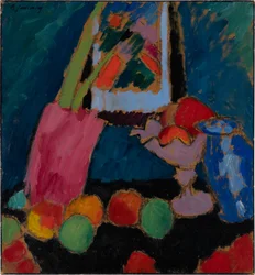 Nature morte avec un bol violet
