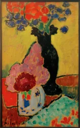 Nature morte avec vase noir