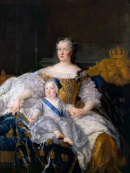 Marie Leszczynska avec Louis, dauphin de France