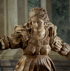 Marie Madeleine, détail de la Lamentation du Christ, dans la chapelle du Bienheureux Aldrovandi