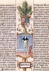 Portrait du roi wisigoth Wamba (d. 688, Roi d