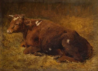 Une vache couchée sur le sol, 1865-1872