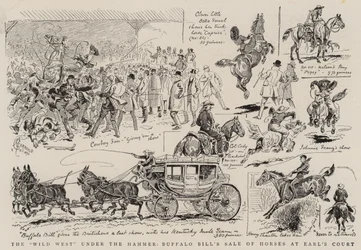 Le Far West sous le marteau, Vente de chevaux de Buffalo Bill à Earl