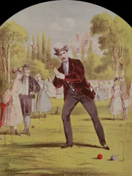 Couverture de partition pour Croquet : Tempo Schottische par Lawreen et Davis, 1870