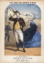 La fille sombre habillée en bleu
