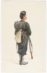 Fusilier du 4e régiment de Gurkha en ordre de marche, 1890