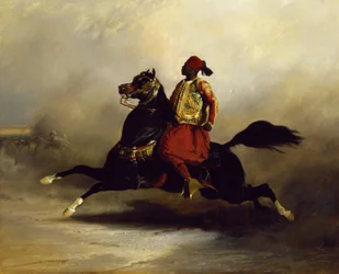 Cavalier Nubien au Galop