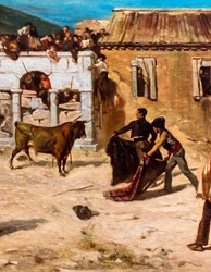 Combat de novillos, détail