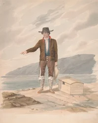 Homme debout sur le rivage - Hierro