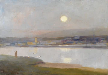 Lever de lune sur Hayle, depuis Lelant, vers 1892