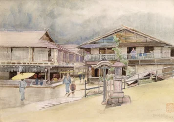 Jour de pluie à Yumoto, 1889