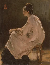 Fille assise