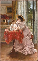 La mère contente