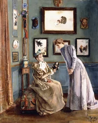 Femmes avec une poupée japonaise, 1894