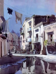 Alfred Frank, Rue à Pozzuoli / Peint en 1910