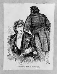 Oscar Wilde (1854-1900) parmi le public