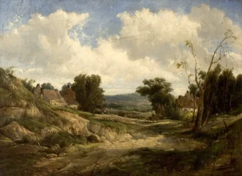 Paysage avec cottages, 1864